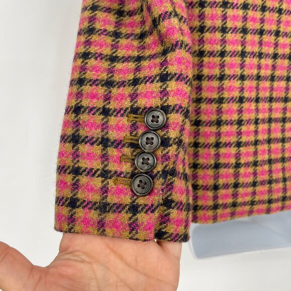 J.Crew Moon Wool Plaid Parke Blazer Size 00 - Picture 7 of 13
